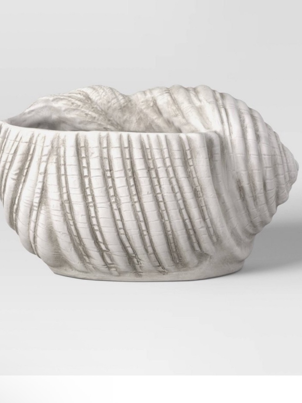 New! Medium Shell Coastal Ceramic Planter 6.7" White - Threshold™